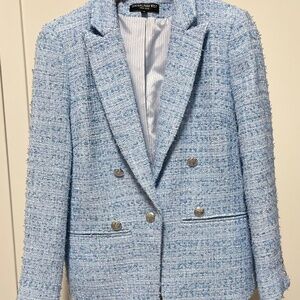 Central Park West | Silvie Tweed Women's Blazer In Blue